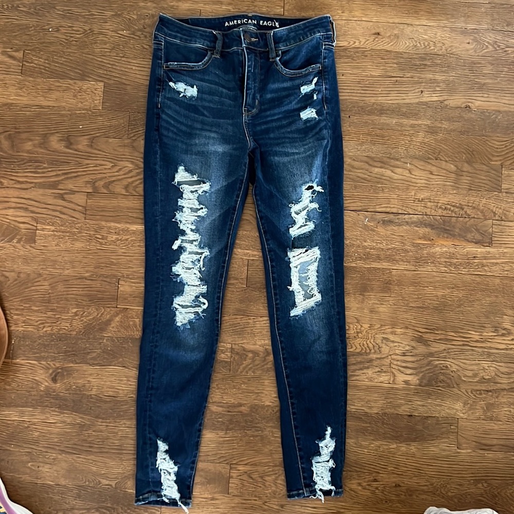 American Eagle High Rise Stretchy Skinny Jeggings Size 8